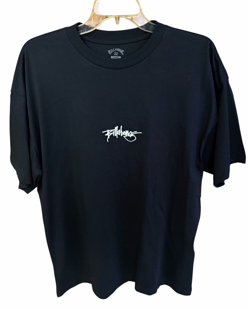Billabong Black Embroidered Logo T-Shirt Mens L  Cotton Tee Size Large NWT
