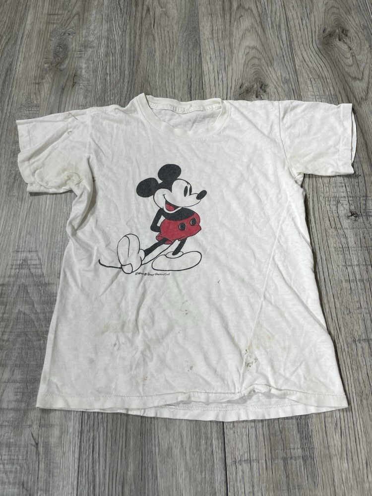 1970s Mickey Mouse Tee Shirt Baby Shirt Size Xs Graphic Rare