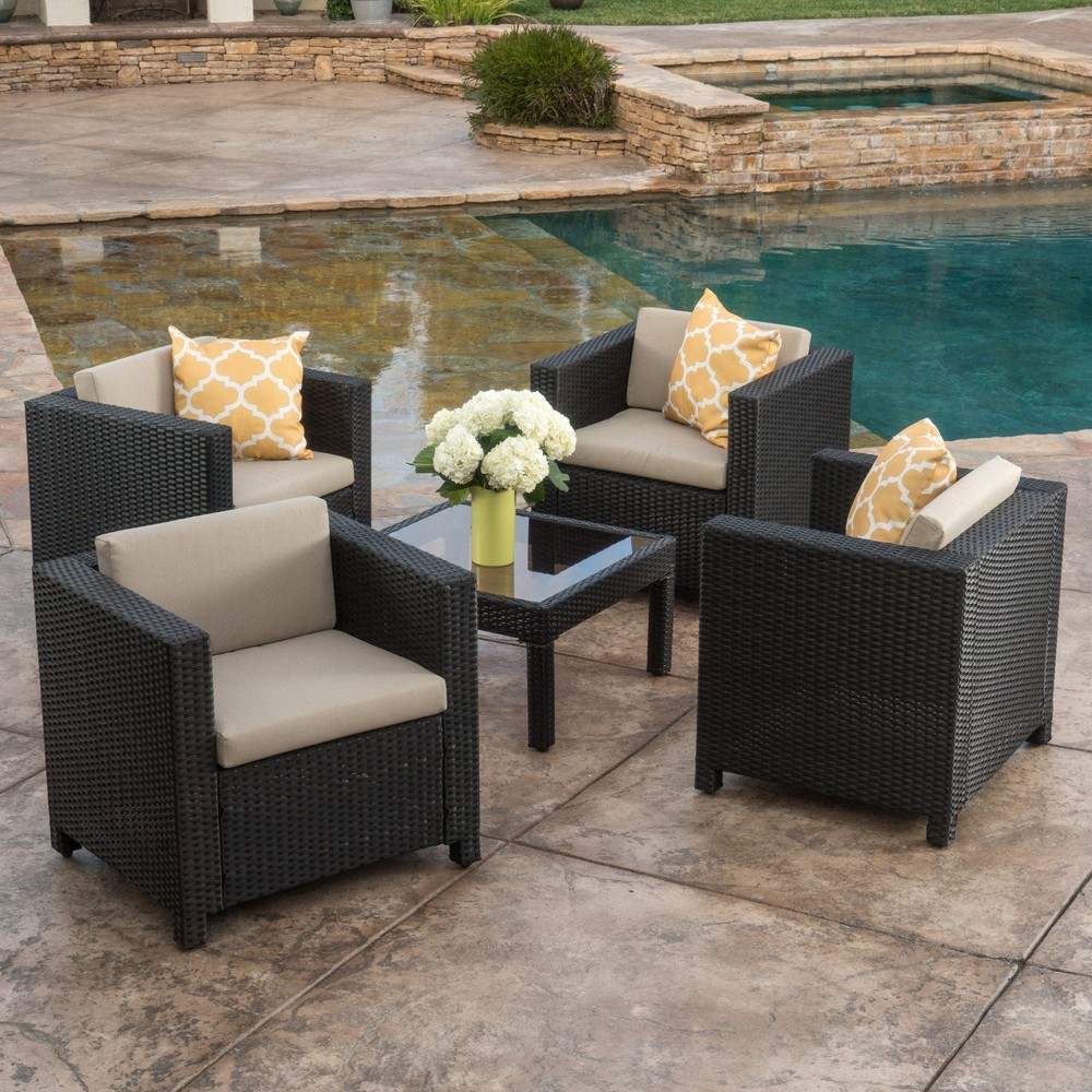 Outdoor Wicker Club Chair MP4 for Patio Garden Seating