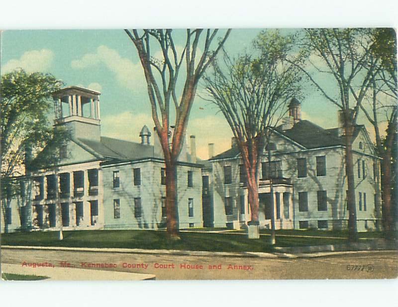 Unused Divided-Back COURT HOUSE Augusta Maine ME n4825