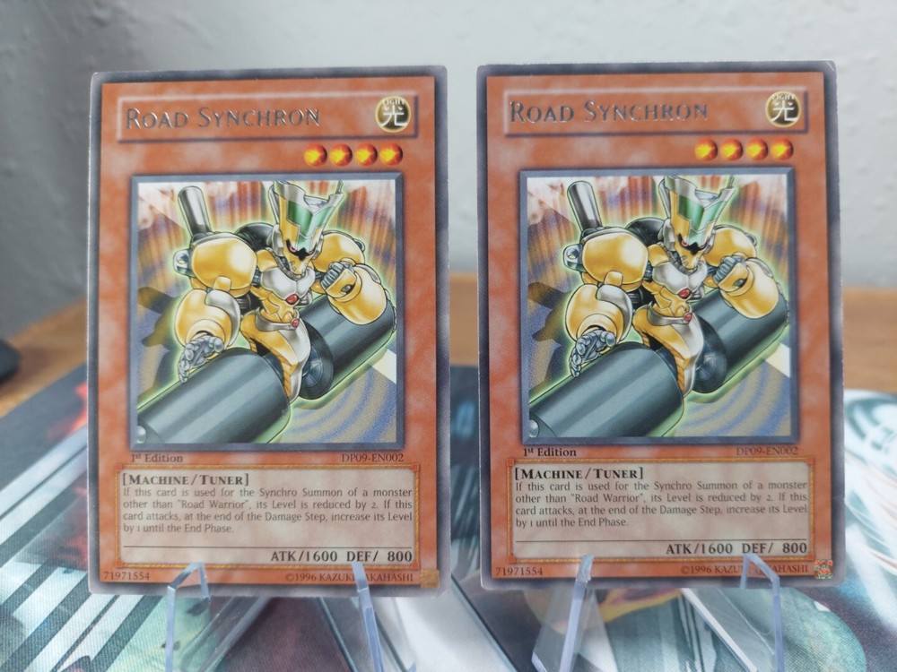 2x Yu-Gi-Oh! Road Synchron DP09-EN002 Rare 1st Edition LP & MP