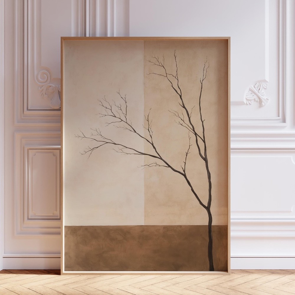 Minimalist Neutral Japandi Wall Art Print