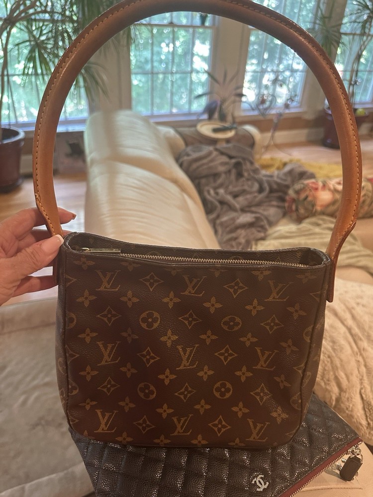 Louis Vuitton Looping Shoulder Bag MM Brown Canvas
