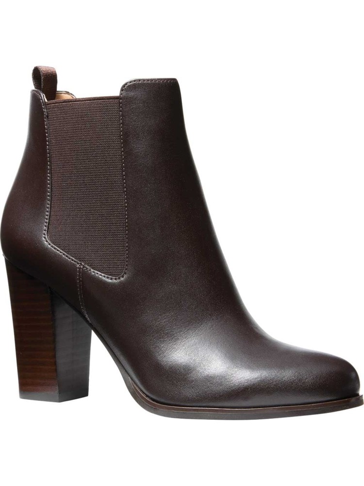MICHAEL MICHAEL KORS Womens Brown Back Pull-Tab Lottie Almond Booties 5 M