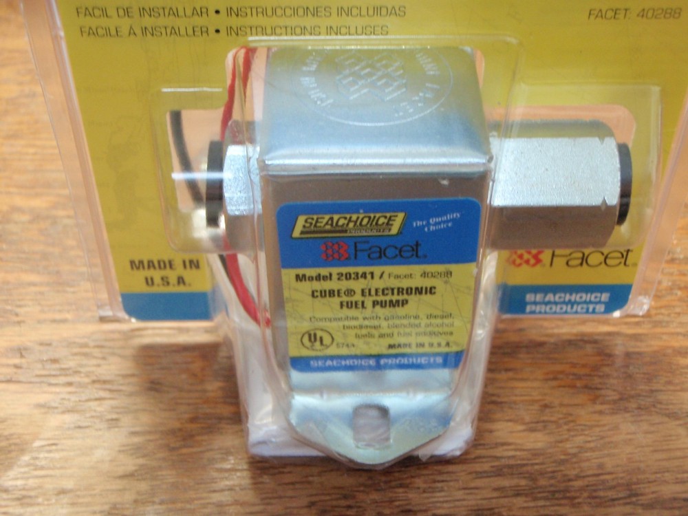 FUEL PUMP ELECTRIC 20311 FACET 40176 USA 12V 5 TO 3.5 PSI 19 GPH MARINE ENGINES