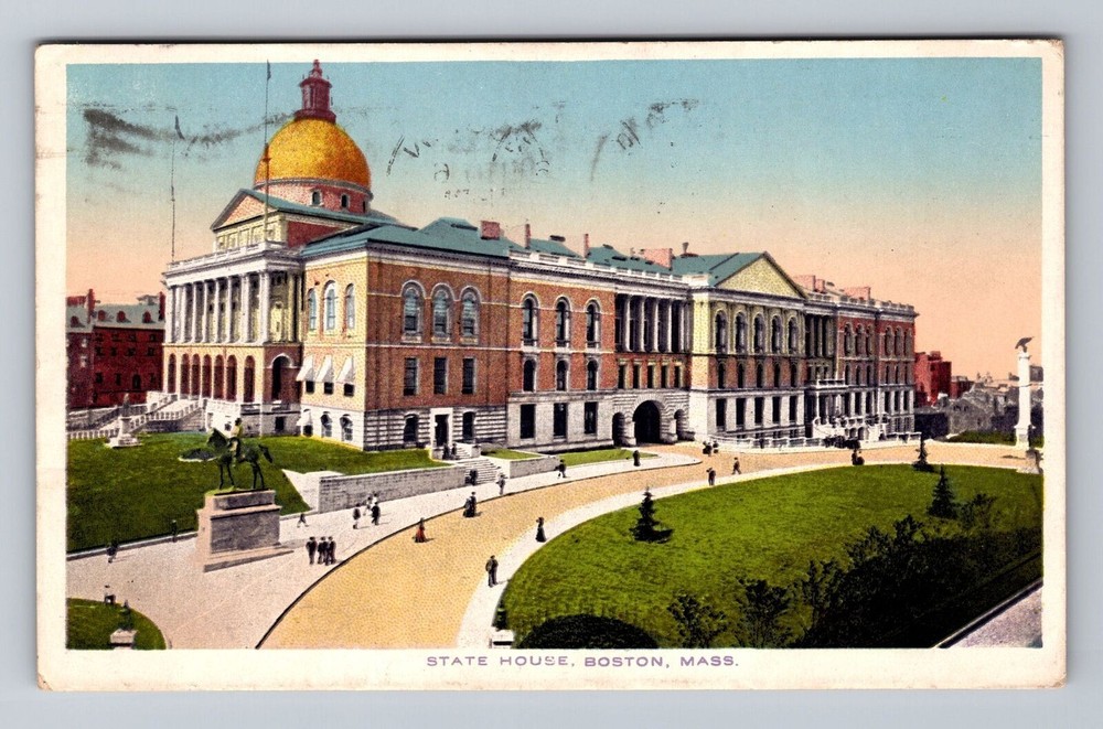 Boston MA-Massachusetts State House Vintage Postcard