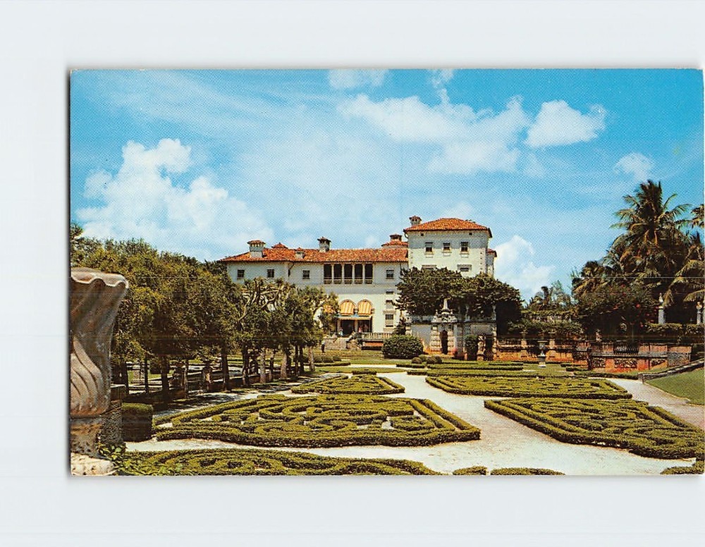 Postcard Vizcaya Museum and Gardens Miami Florida USA