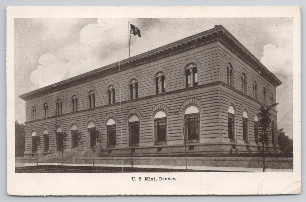 Denver CO U.S. Mint Building Postcard - Rocky Mountain News Promo c. 1910s