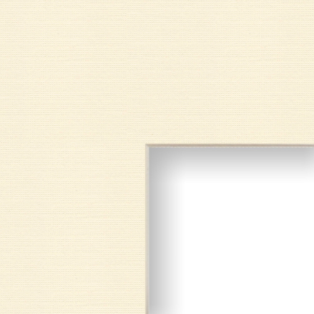 Craig Frames Mojave Cream Mat With a Bevel Cut Opening For a Picture Frame