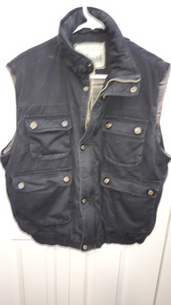 Field & Stream By Gordon & Ferguson Mens Fishing Vest Black Sz.l