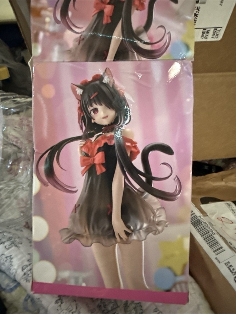 Date A Live Kurumi Tokisaki Cat Ear Dress Figure 21cm Anime PVC Statue With Box