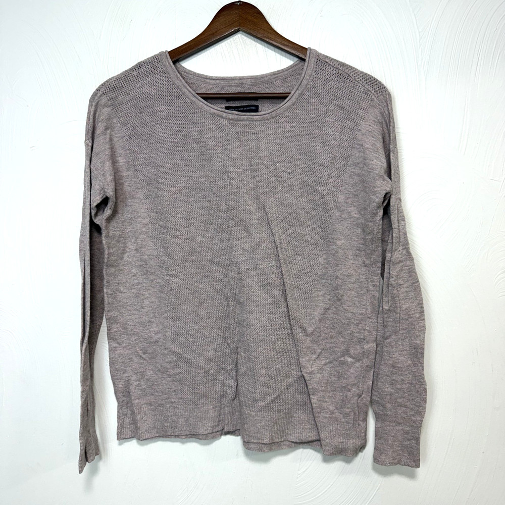 American Eagle Women's Beige Long Sleeve Casual Soft Knit Shirt Top Size XS