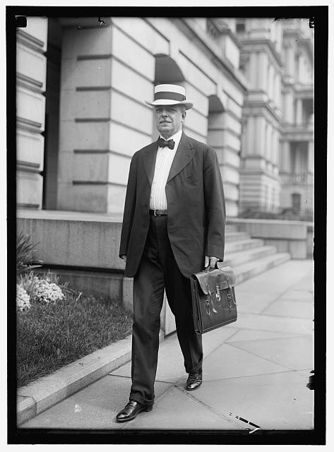 Photo:Robert Lansing 1917 Secretary of State Suit Hat Briefcase Portrait