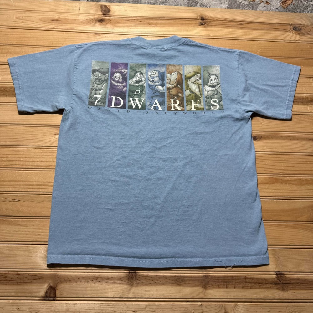 Vintage 90s Walt Disney World Grumpy 7 Dwarfs Cartoon Souvenir Shirt USA Medium