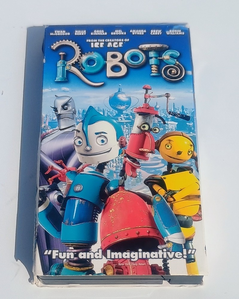 Robots (VHS, 2005) 20th Century Paper Sleeve - Tested & Working (Robin Williams)