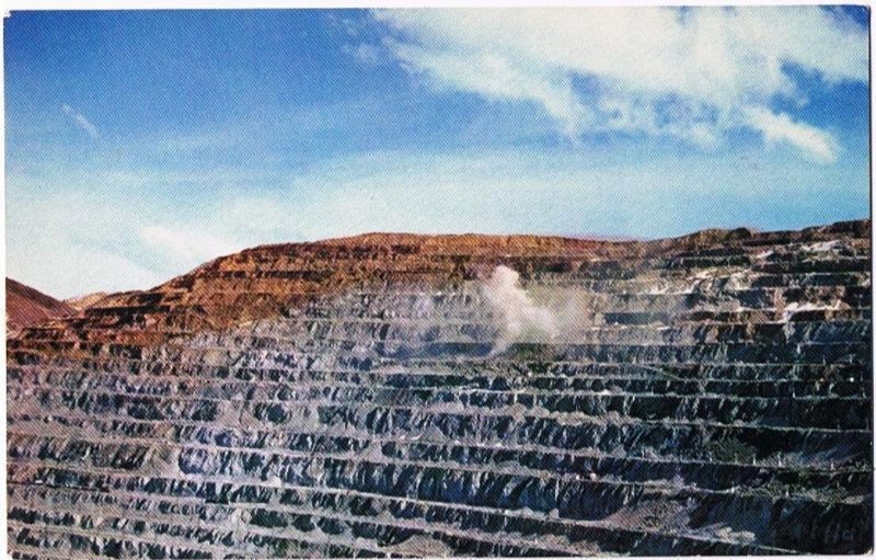 Kennecott Utah Postcard Bingham Copper Mine Blasting
