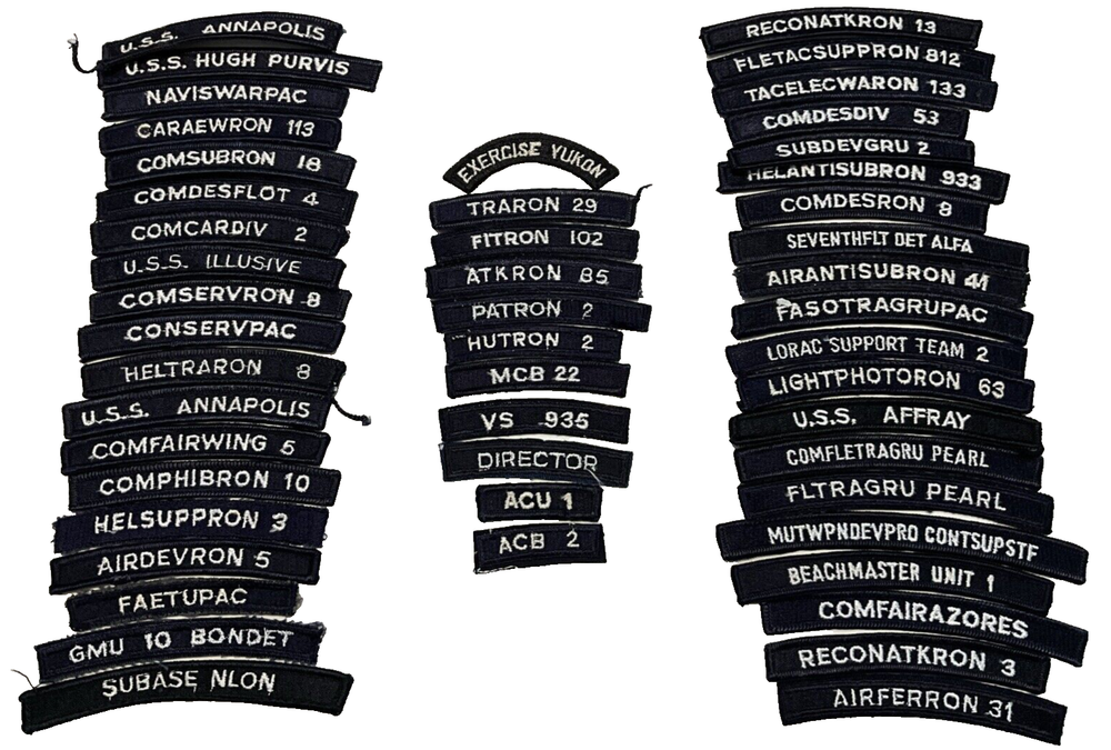 Original 50 U.S.N. Navy Shoulder Some Ship Name Insignia Military Patches