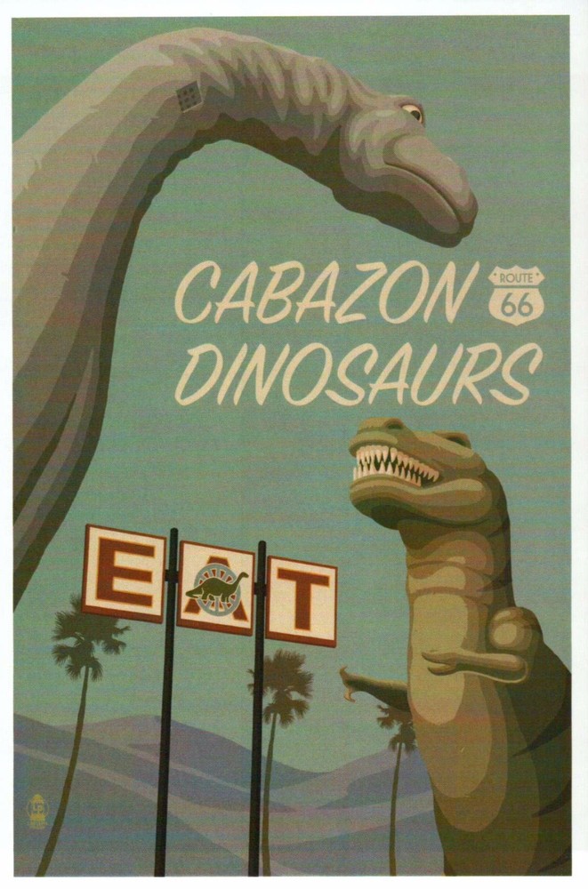 Cabazon Dinosaurs Roadside Attraction California Route 66, EAT - Modern Postcard
