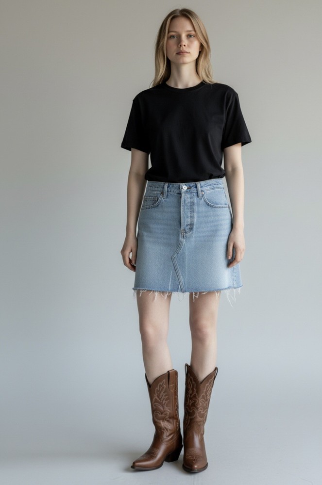 Levi's Women's Denim Icon Skirt Cut-Off, Mini Length, Light Blue, Size 26