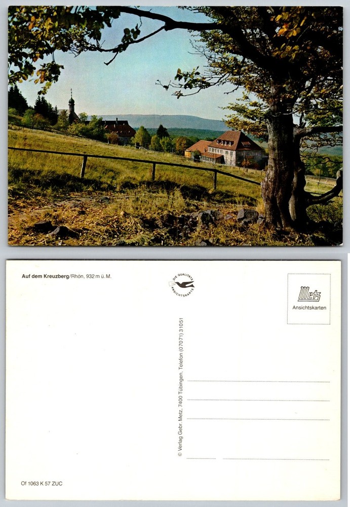 Kreuzberg Rhön Germany Monastery Scenic View Vintage Postcard Metz