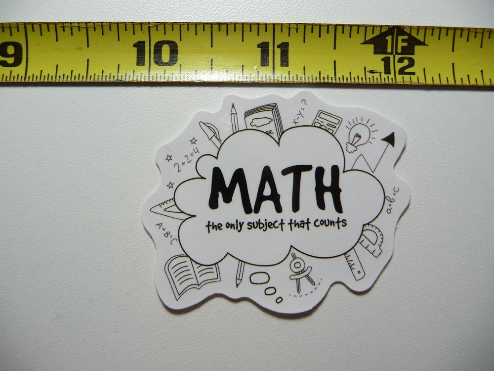 Math Teacher Sticker Decal - Counting Items for Classroom Fun