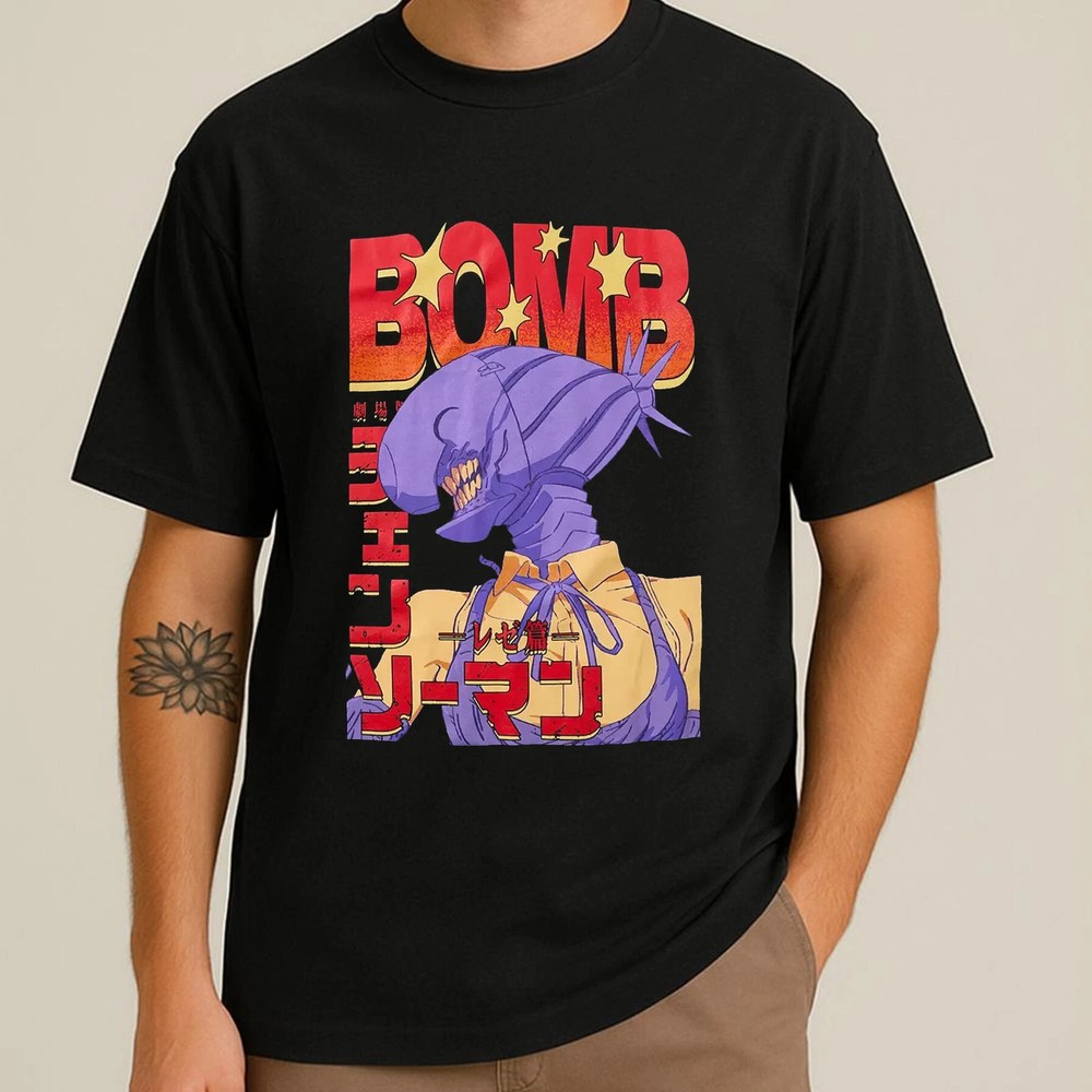 Chainsaw Man Reze Arc Bomb Devil Jumbo Print T-Shirt Gift For Fans
