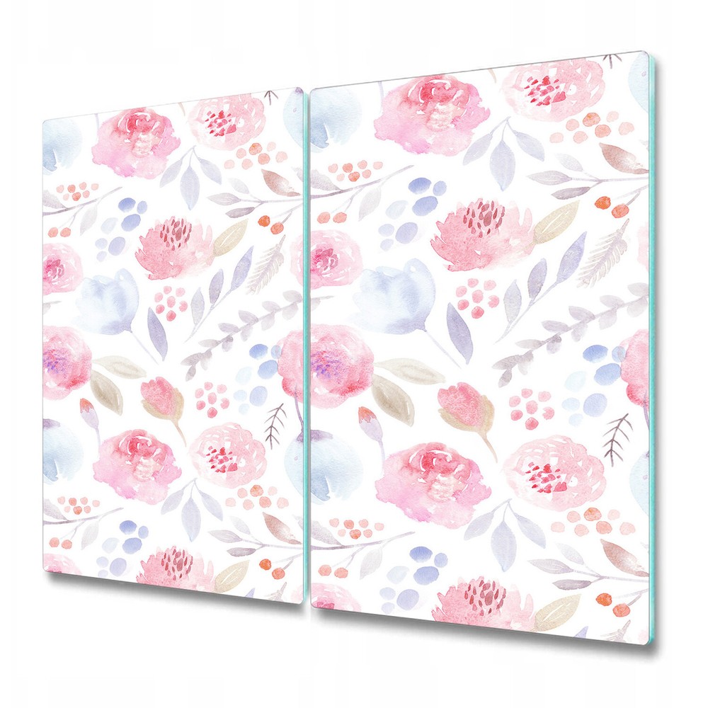 Glass Kitchen Chopping Cutting Board Worktop Saver Rose Vintage 2x30x52