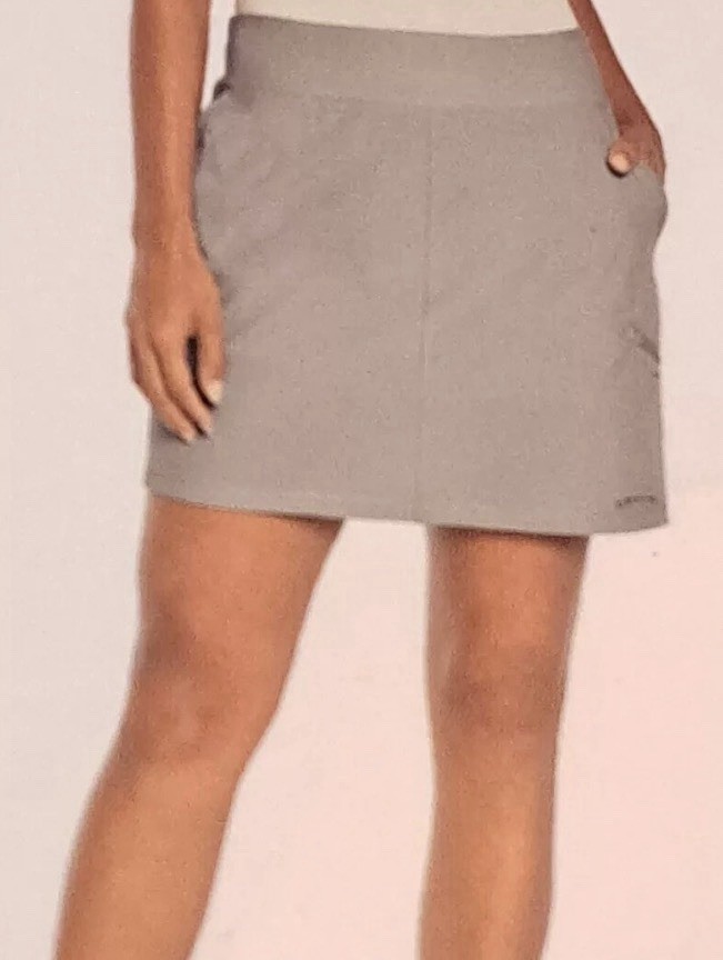 Orvis Women’s Pull On Gray Skort Built In 3 Pocket Shorts Golf Tennis Skirt Sz M