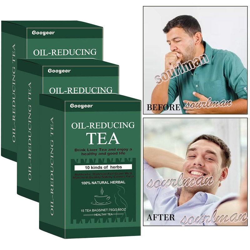 Oil-Reducing Tea-10 Herbal with Excellent Formula, Oil Cleansing Tea for Liver