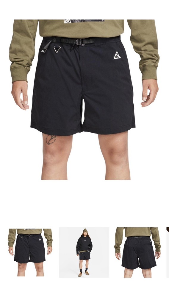 Nike ACG Men's Hiking Shorts Size L Loose Fit Black  FN2430-010