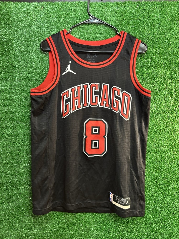 Zach Lavine Chicago Bulls Nike Statement Swingman Jersey Size 44 Black NBA