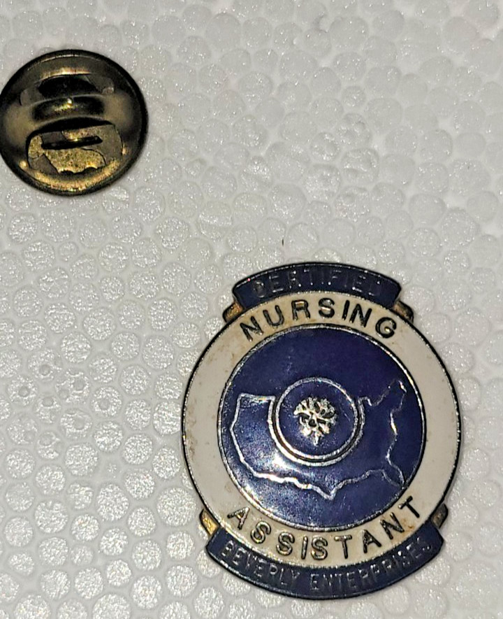 Certified Nursing Assistant Beverly Enterptises - Vintage Lapel Pin Gold Tone