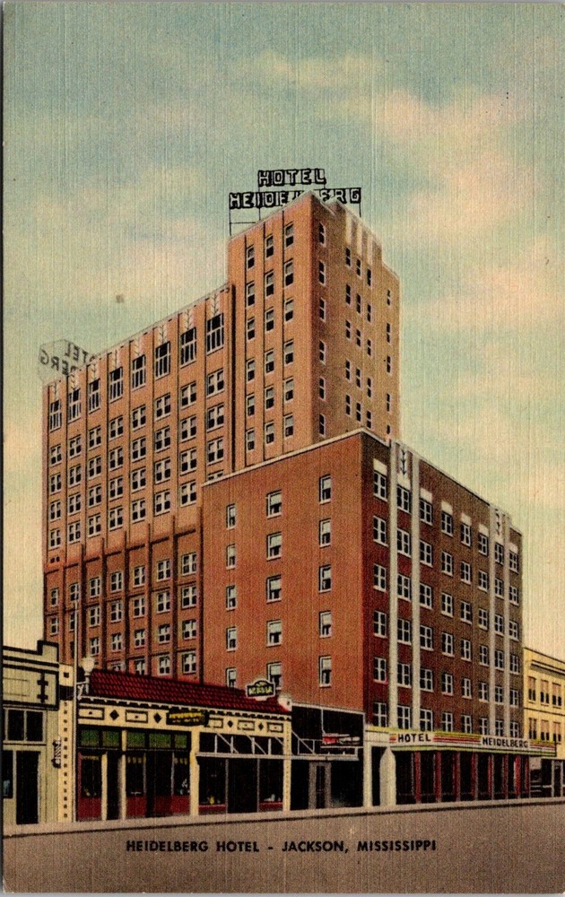 Dr Jim Stamps Heidelberg Hotel Jackson Mississippi Vintage Postcard