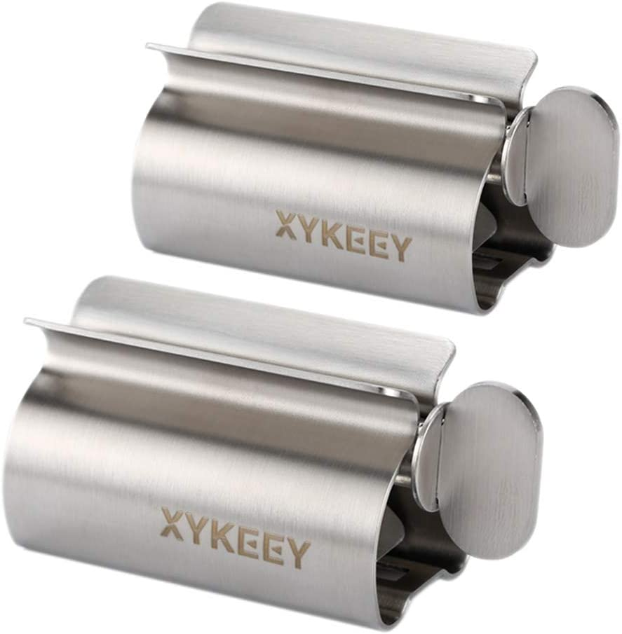 XYKEEY 2-Pack Metal Toothpaste Tube Roller Squeezer Winder for Bathroom