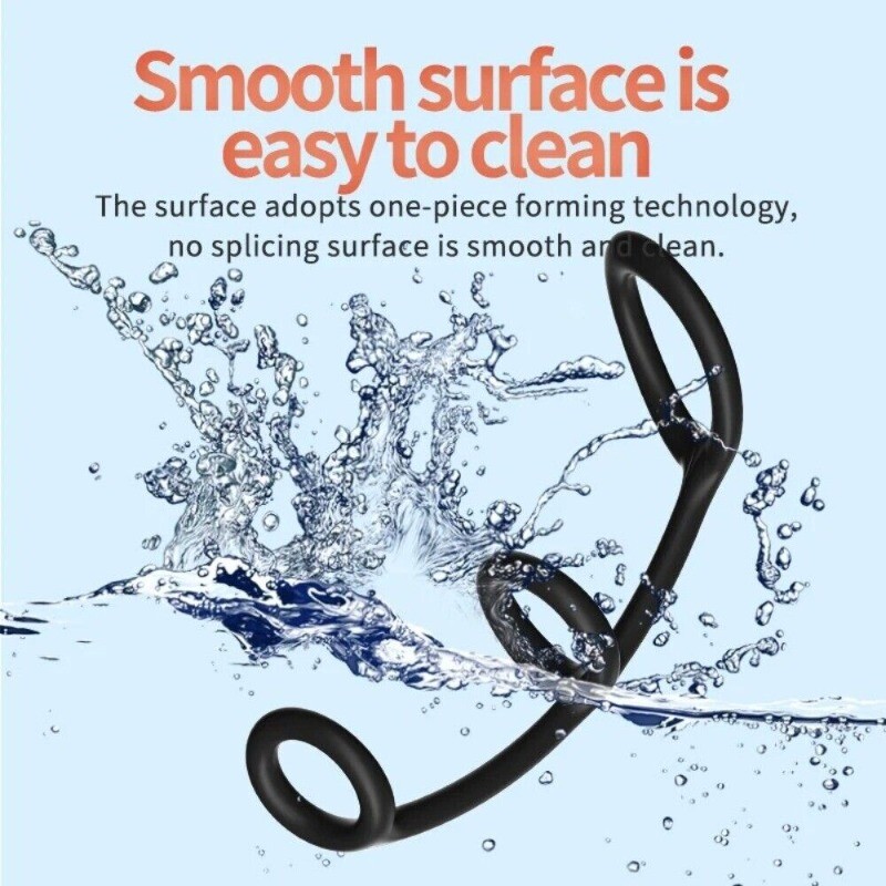 Waterproof Silicone Penis Extender Enhancer Ring for Delay & Stretching