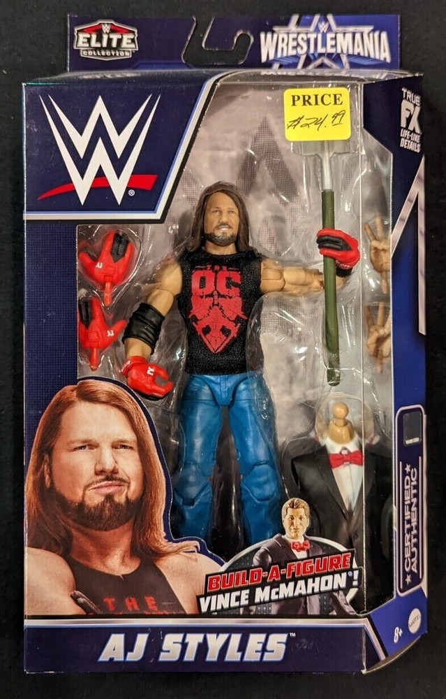 Mattel WWE Elite Wrestle Mania AJ Styles Action Figure