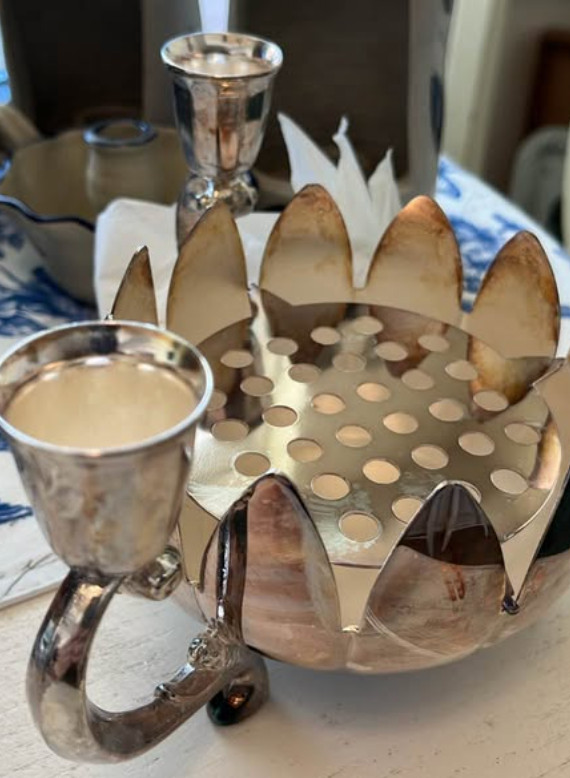 Vintage FB Rogers Candle Flower Holder Silverplate, Lotus Decorative Centerpiece