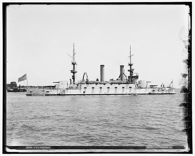 USS Kentucky,American battleships,water,naval yards,stations,New York,NY,1900