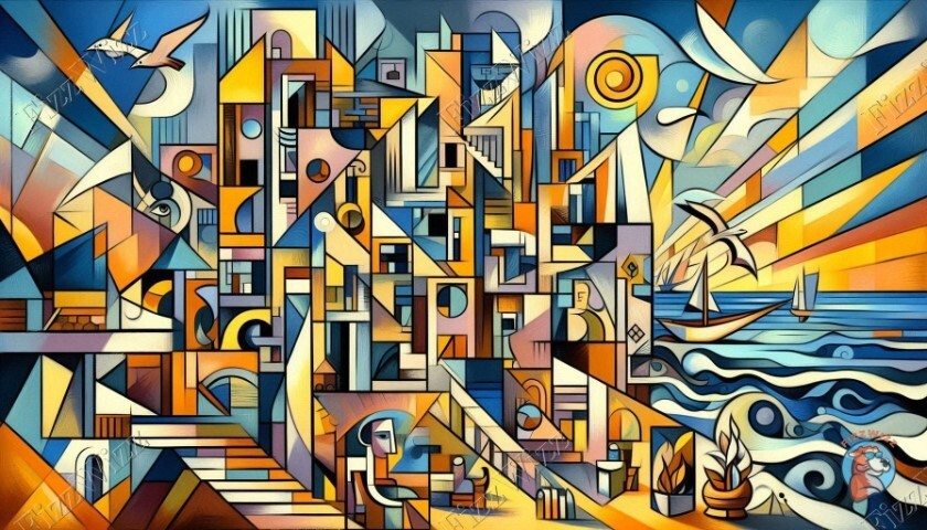 Abstract Summer Digital Art Wallpaper Background for Desktop-image