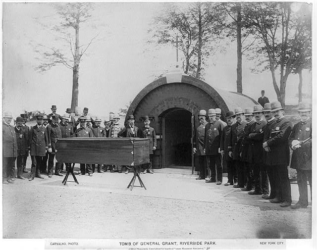 New York City Tomb of General Grant Riverside Park c1886 Casket Funeral Scene