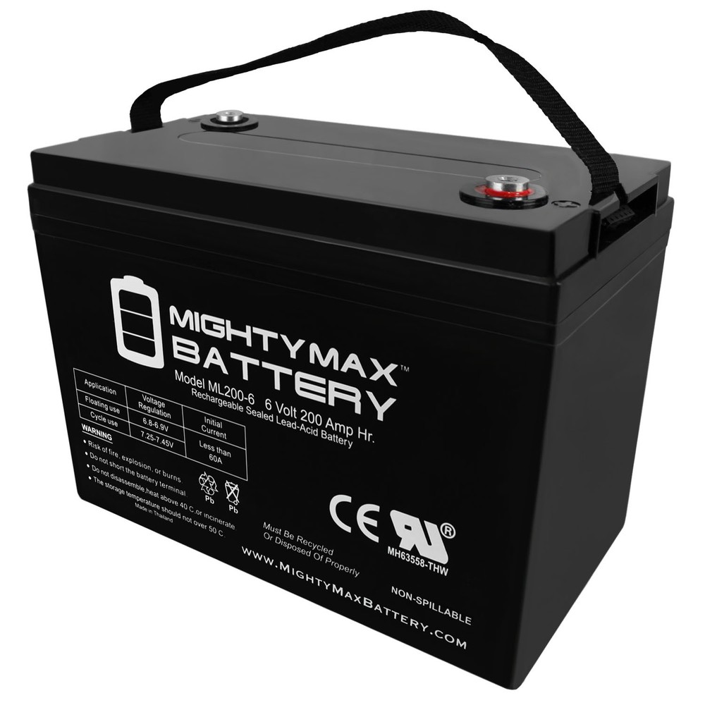 Mighty Max 6V 200AH SLA Battery for Golf Carts & RVs