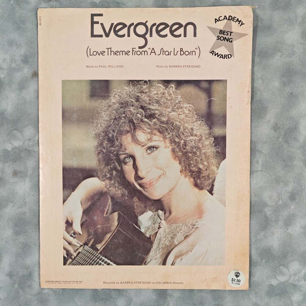 Evergreen Love Theme From A Star Is Born Sheet Music 1976 Barbra Streisand PVG