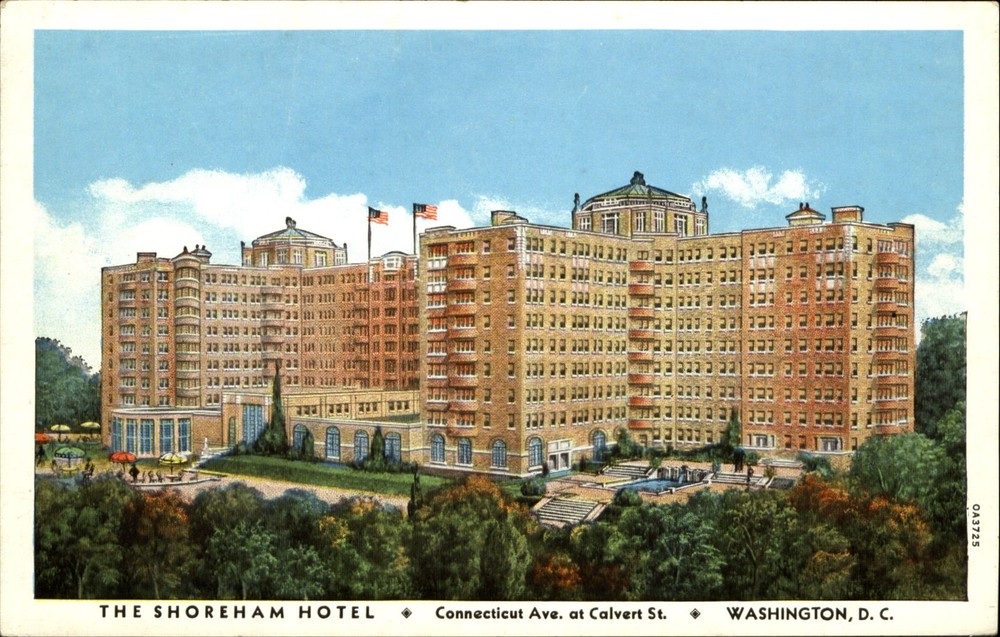 Shoreham Hotel Washington DC ~ 1920s vintage postcard