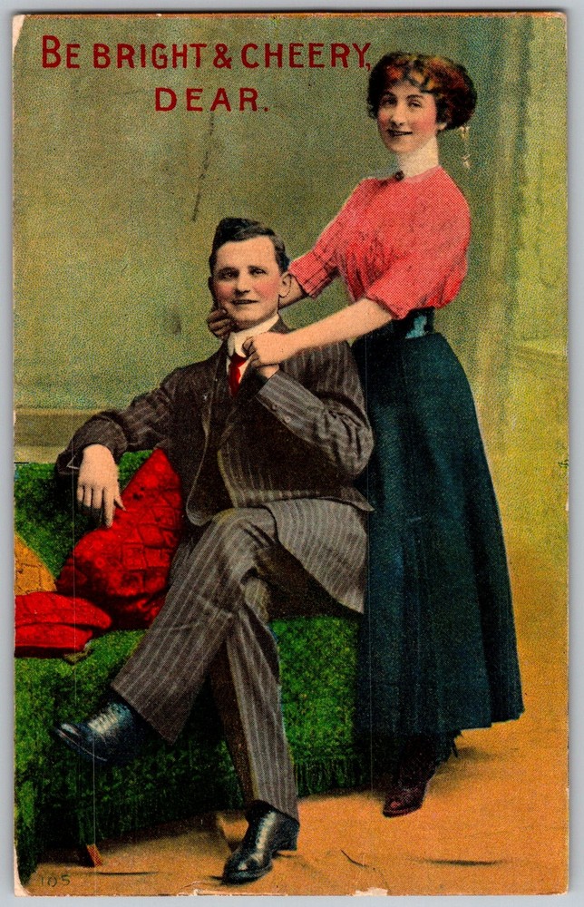 Antique Postcard Be Bright & Cheery Tenleytown, DC 1910s