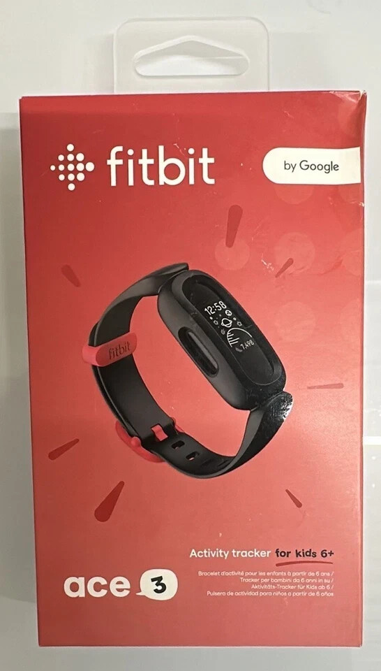 Fitbit Fitness Tracker Ace 3 for Kids 8 Days Battery Life - Black / Sport Red™-image