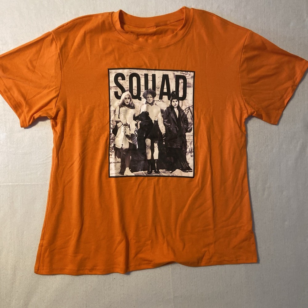 Hocus Pocus Squad Halloween Size 2XL Orange Short Sleeve Shirt