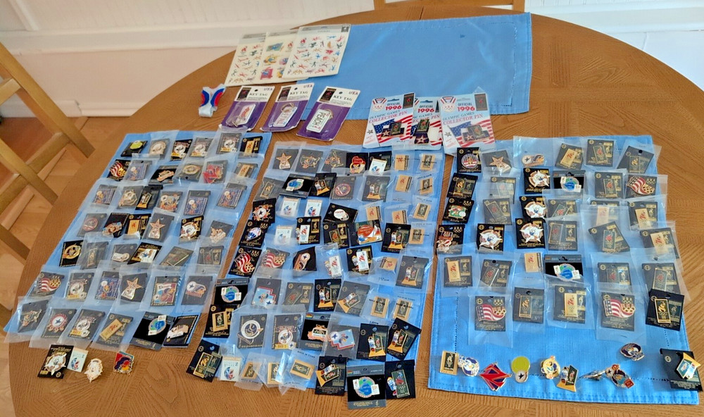Mixed Lot Of 154 1996 Atlanta Olympic Games Collector Pins Para Olympics PLUS BO