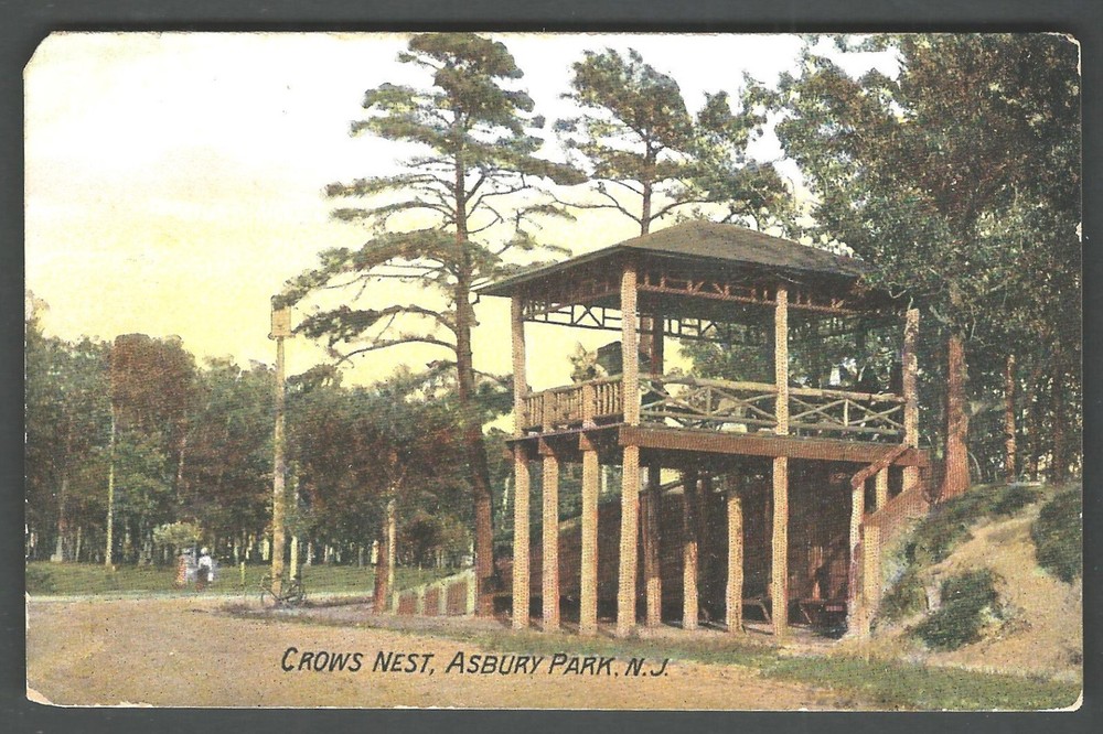 ASBURY PARK NJ Crows Nest 1908 Rosin Divided Back Postcard