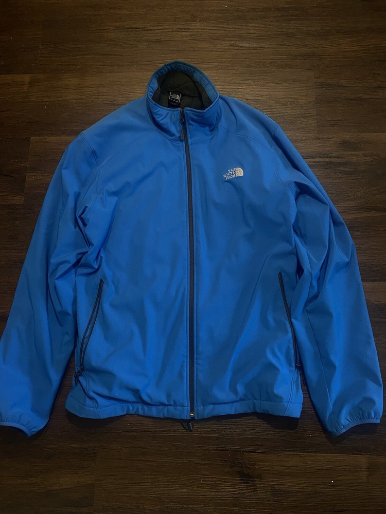 The North Face Jacket Soft Shell Light Blue Mens Size XL Fleece Lined