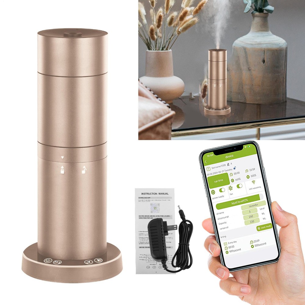 Waterless Aroma Diffuser with Essential Oils Smart App and Bluetooth Control Light Feature
